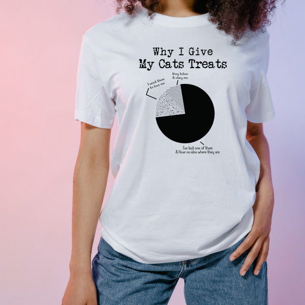 Exclusive Cat T-Shirt | "Why I Give My Cats Treats" Unisex