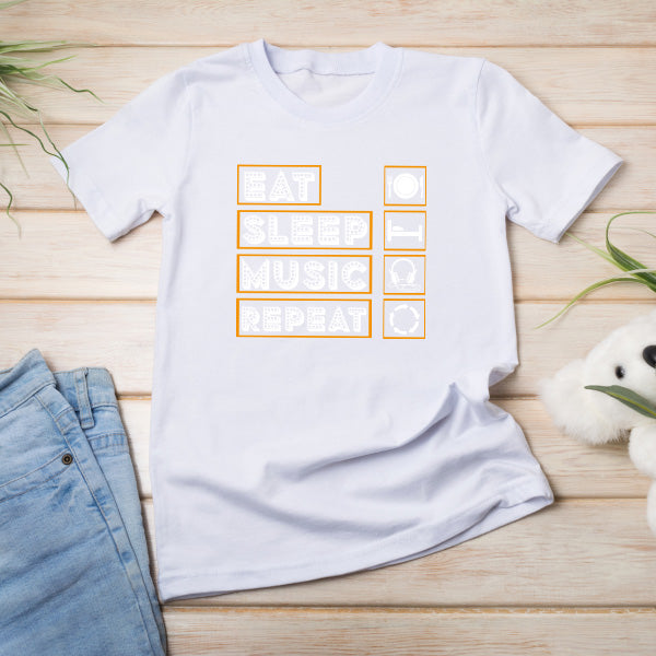 Eat Sleep Music Repeat T-Shirt | Ideal for Music Lovers