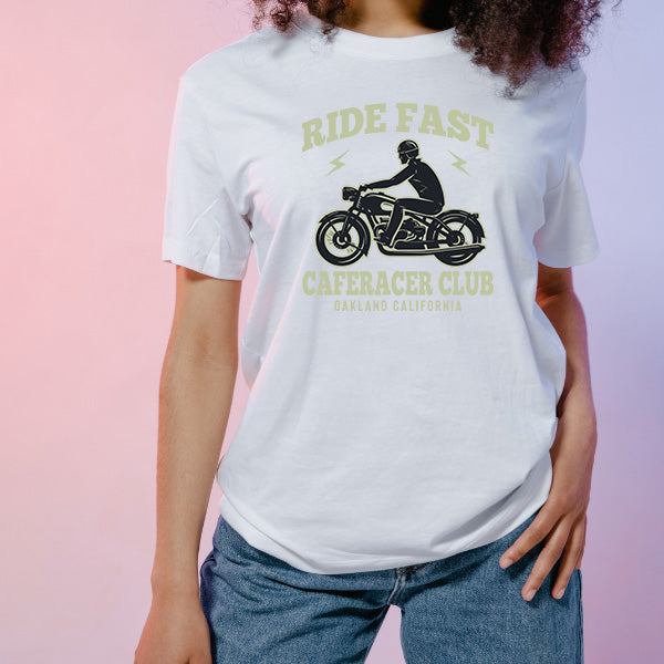 Ride Fast Caferace Club Unisex T-Shirt - Motorbike Enthusiasts