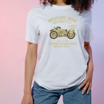 Military Ride Motorcycle T-Shirt | Unisex Army Tee for Bikers