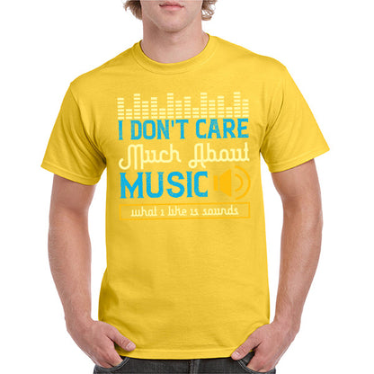 "I Don't Care About Music" Unisex T-Shirt | Music Lover's Tee