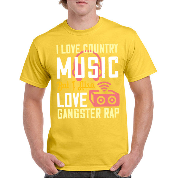 I Love Country & Gangster Rap T-Shirt | Unisex Music Tee