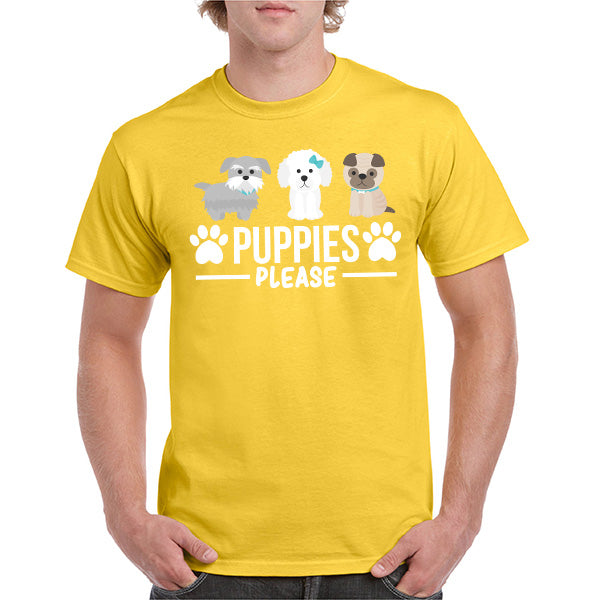 Unisex Dog Lover T-Shirt - Puppies Please Collection