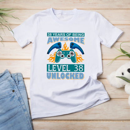 38 Years of Being Awesome T-Shirt | Premium Gaming Apparel