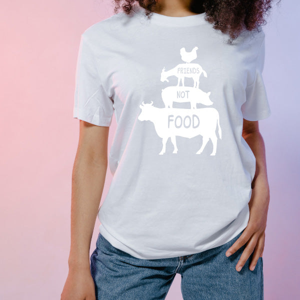 "Friends Not Food" Vegan T-Shirt | Unisex Equestrian Apparel