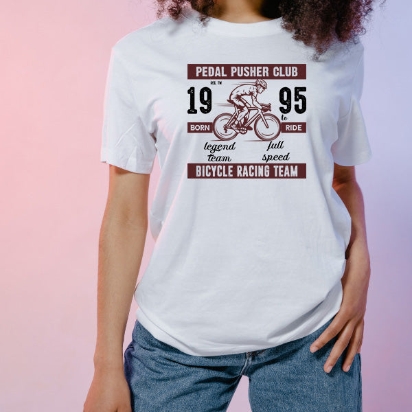 Unisex Bicycle Racing Team T-Shirt | Pedal Pusher Club