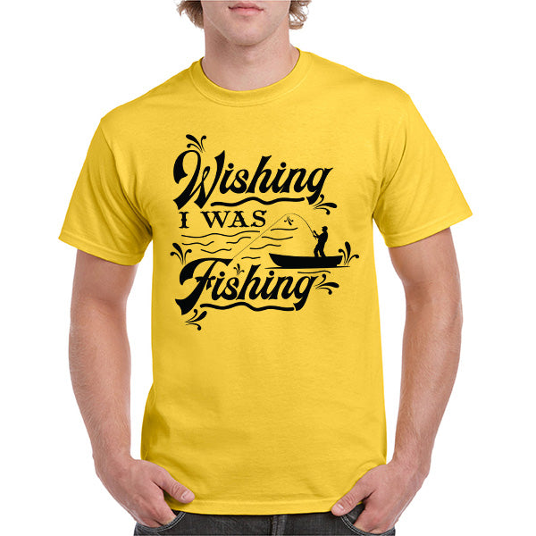 "Wishing I Was Fishing" Unisex T-Shirt | Ideal for Anglers