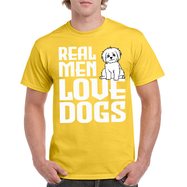 "Real Men Love Dogs" Unisex T-Shirt | Ideal for Dog Lovers