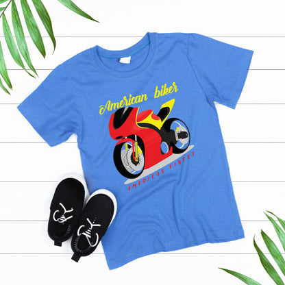 American Biker Unisex T-Shirt | Ideal for Motorcycle Fans