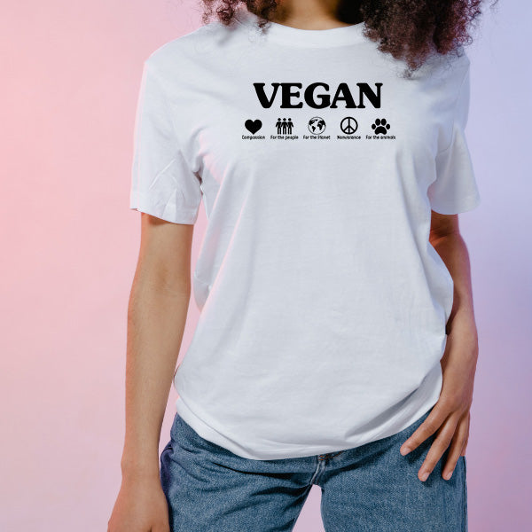 Vegan Compassion Unisex T-Shirt | Nonviolence & Vegan Vibes