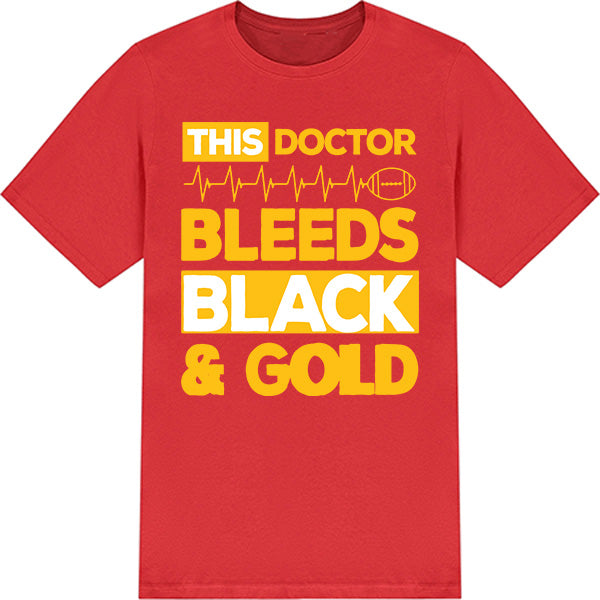 Doctor Bleeds Black & Gold Unisex T-Shirt | Equestrian Apparel