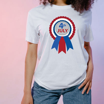 Patriotic Unisex T-Shirt for Fourth of July Equestrian Fun