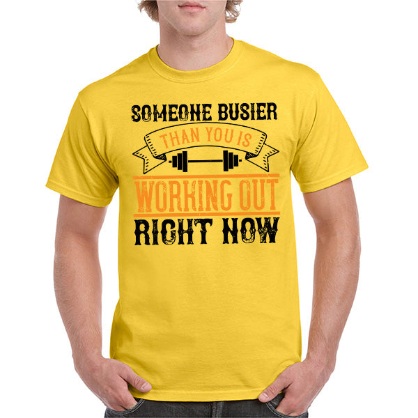 Unisex Fitness T-Shirt - 'Someone Busier' | Equestrian Apparel