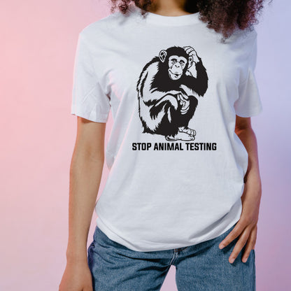 Stop Animal Testing T-Shirt | Vegan Vibes Collection