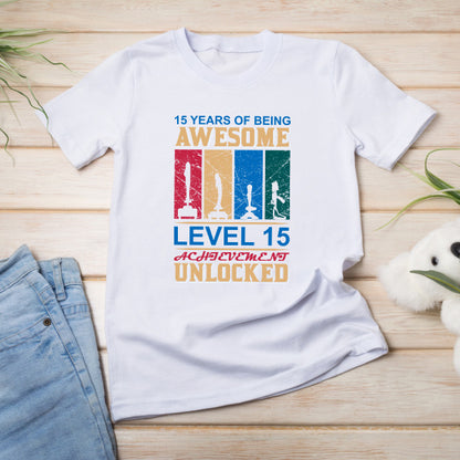 15 Years of Being Awesome T-Shirt | Premium Gaming Gear