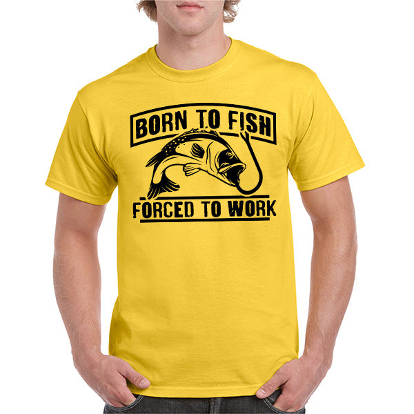 "Born To Fish, Forced To Work" T-Shirt | Perfect for Anglers