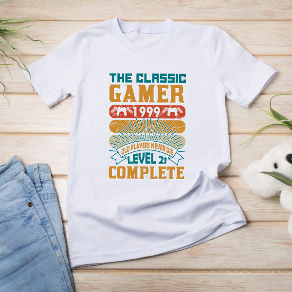 Classic Gamer 1999 T-Shirt - "Old Players Never Die" | Unisex