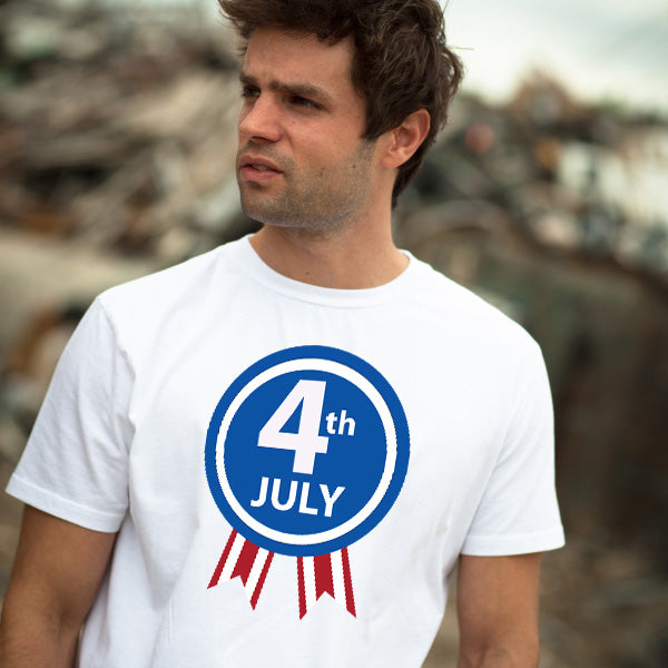 Patriotic Unisex T-Shirt for Fourth of July Equestrian Fun