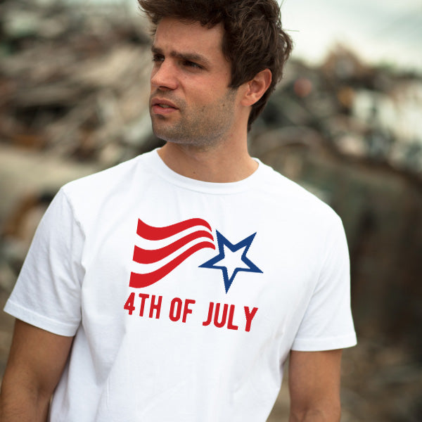 Patriotic Unisex T-Shirt for Fourth of July Equestrian Fun