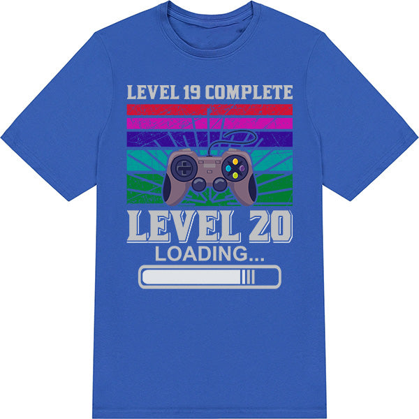 Level 19 Complete Level 20 Loading T-Shirt | Unisex Gaming Tee