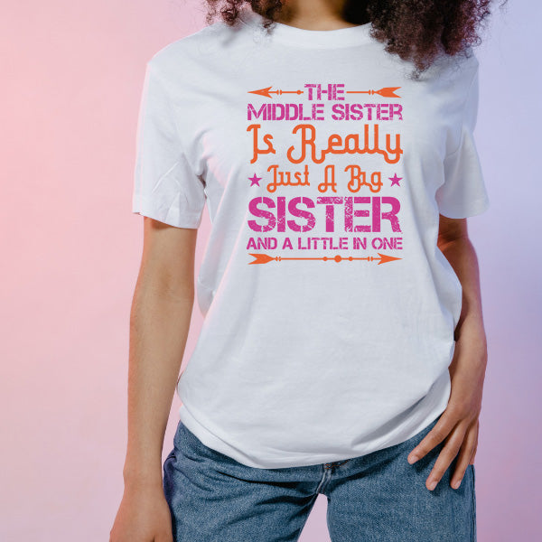 Middle Sister Unisex T-Shirt - Perfect Blend for Siblings