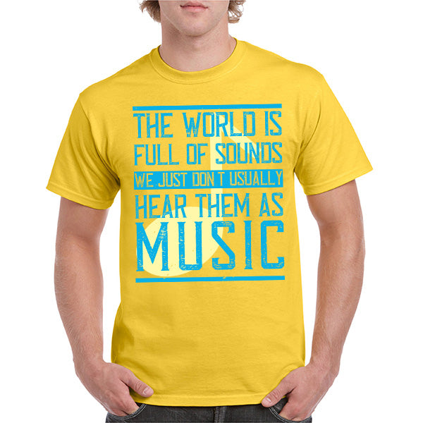 Unisex 'World Is Full Of Sounds' T-Shirt | Music Lovers