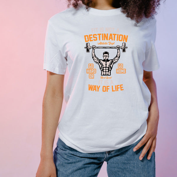 "Fit Is Not A Destination" Unisex T-Shirt | Gym & Equestrian