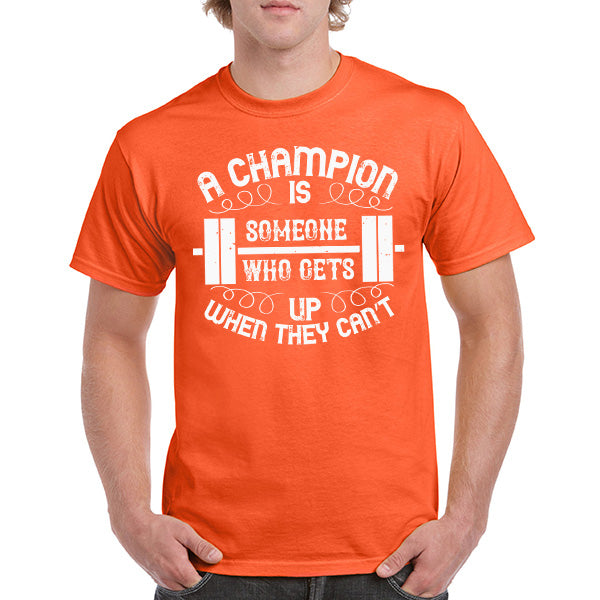 "A Champion Is Someone" Unisex T-Shirt | Fitness Focus