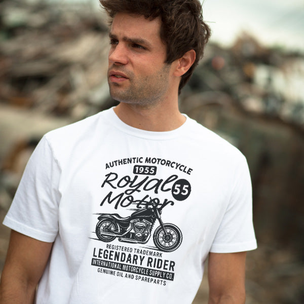 Authentic 1955 Royal 55 Motorcycle Unisex T-Shirt | Equestrian