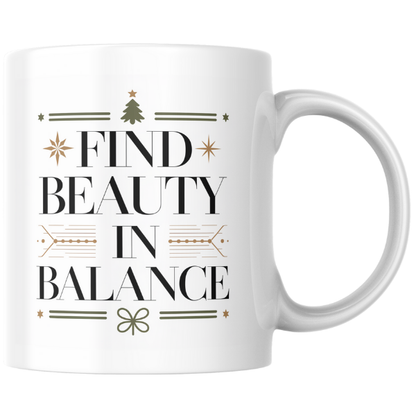 Shop the Elegant "Beauty in Balance" Christmas Mug - Perfect for Holiday Cheer