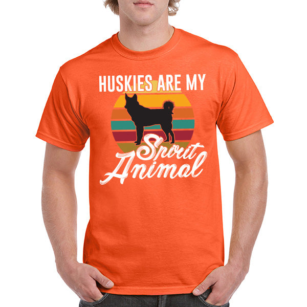 Huskies Are My Spirit Animal T-Shirt | Dog Lover's Favorite