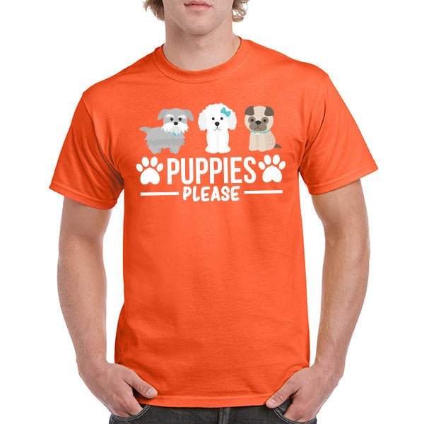 Unisex Dog Lover T-Shirt - Puppies Please Collection