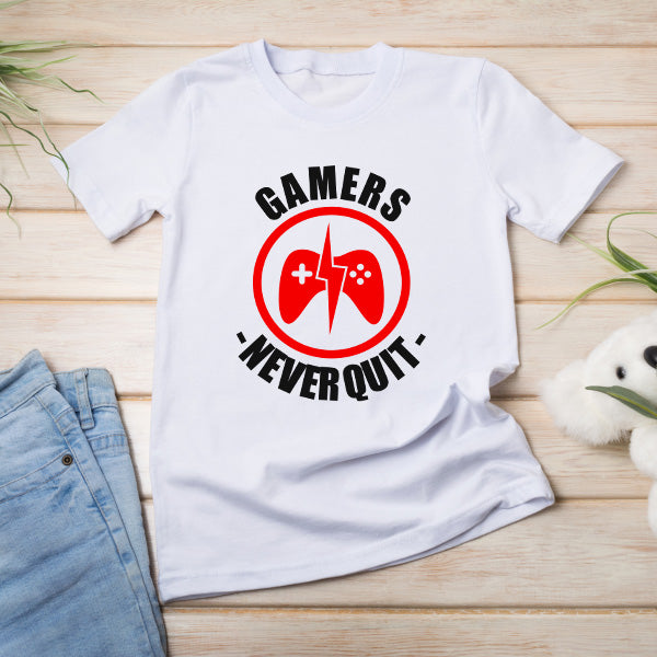 "Gamers Never Quit" Unisex T-Shirt | Premium Equestrian Apparel