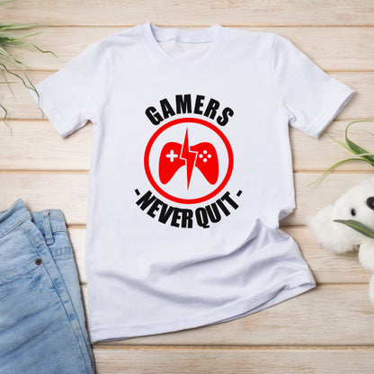 "Gamers Never Quit" Unisex T-Shirt | Premium Equestrian Apparel