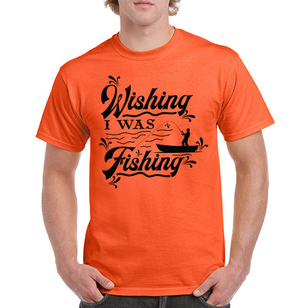 "Wishing I Was Fishing" Unisex T-Shirt | Ideal for Anglers