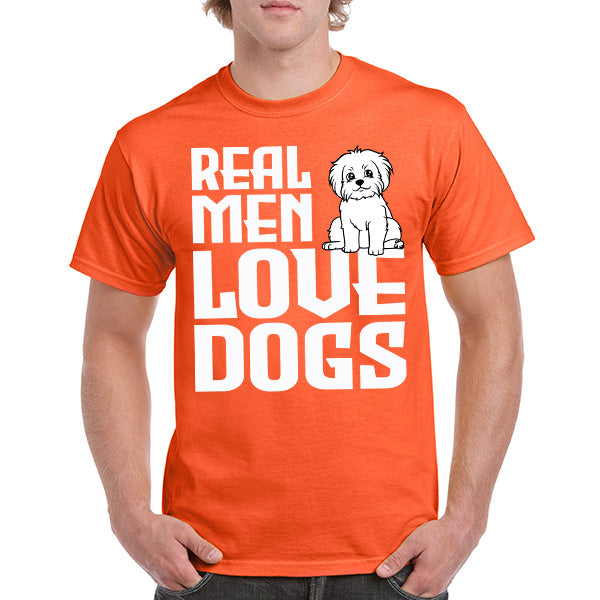 "Real Men Love Dogs" Unisex T-Shirt | Ideal for Dog Lovers