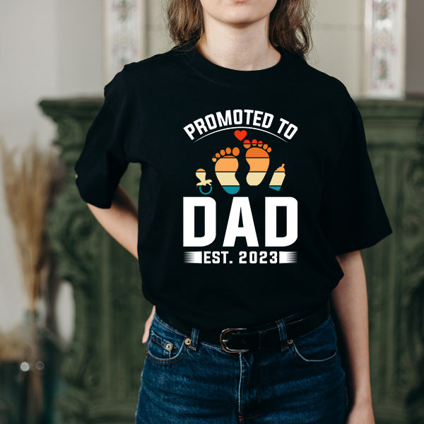 Promoted To Dad EST. 2023 T-Shirt | Dad's Favorites