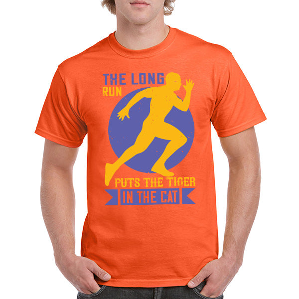 Unisex Runner's T-Shirt - Long Run Puts The Tiger In The Cat