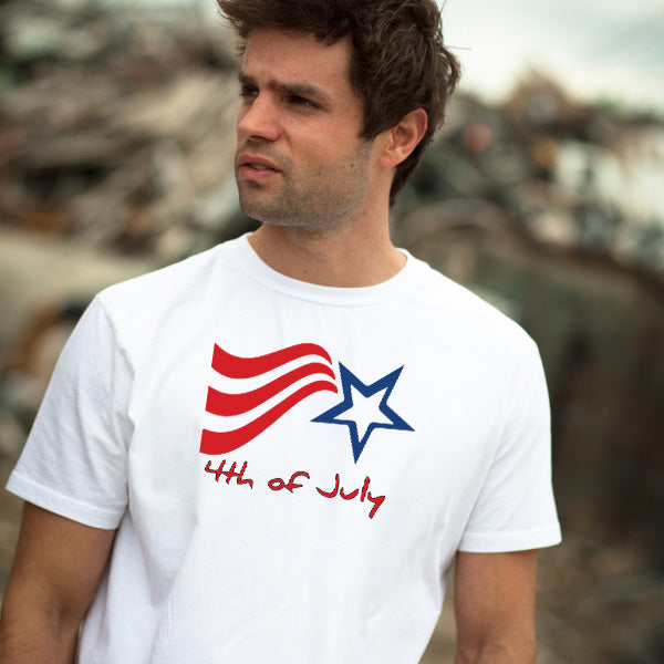 Patriotic Unisex T-Shirt for Fourth of July Equestrian Fun