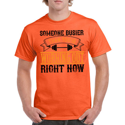 Unisex Fitness T-Shirt - 'Someone Busier' | Equestrian Apparel