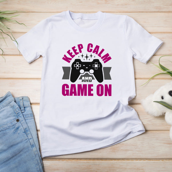 Keep Calm and Game On T-Shirt | Premium Unisex Gaming Tee