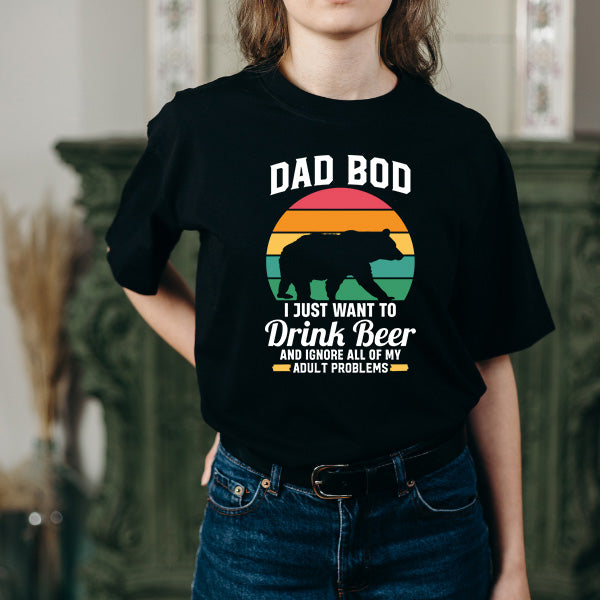 Unisex 'Dad Bod' Beer T-Shirt | Dad's Favorites Collection