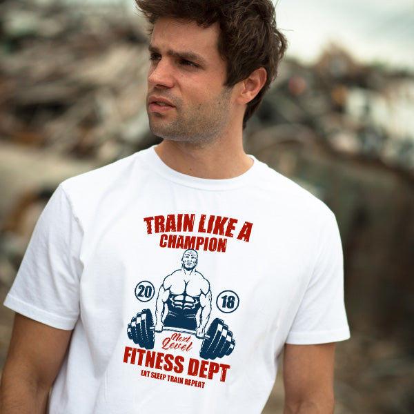 Train Like A Champion T-Shirt | Unisex Gym Apparel