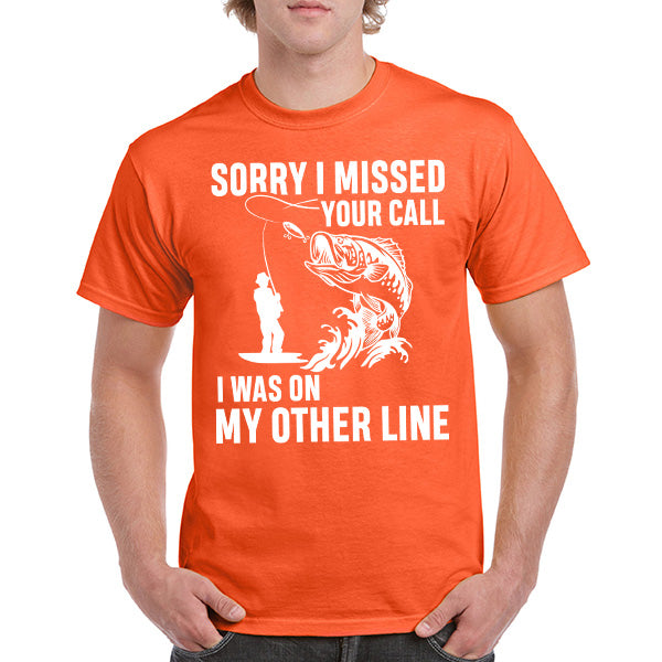 Funny Fishing T-Shirt - 'Sorry I Missed Your Call' Unisex Tee