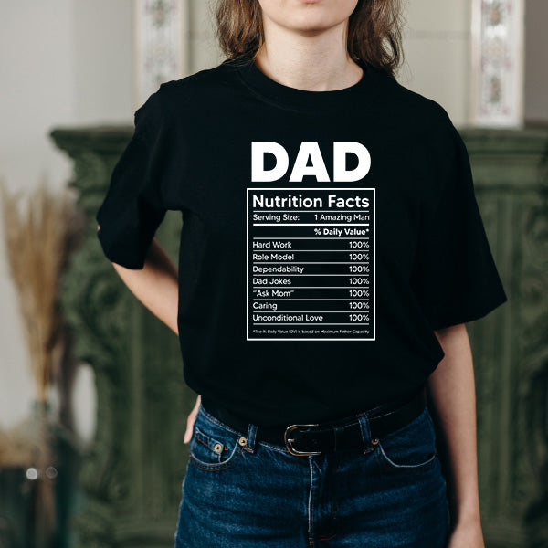 Dad Nutrition Facts T-Shirt | Unisex | Equestrian Apparel