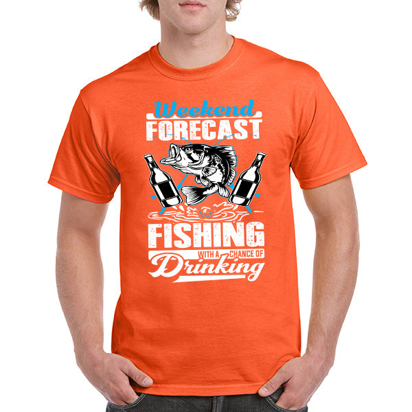 Weekend Forecast Fishing & Drinking T-Shirt | Unisex & Fun