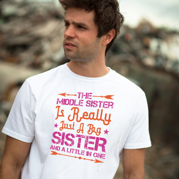 Middle Sister Unisex T-Shirt - Perfect Blend for Siblings