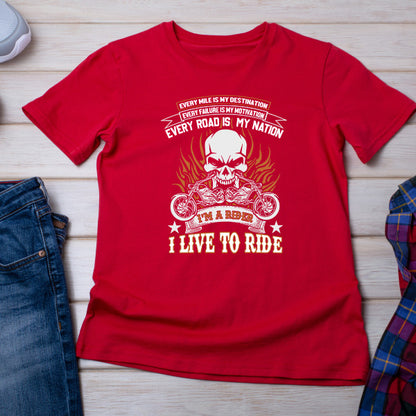 Unisex Motorbike Riders T-Shirt - Ride with Passion & Purpose