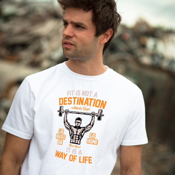 "Fit Is Not A Destination" Unisex T-Shirt | Gym & Equestrian