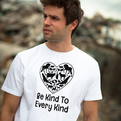 Shop the "Be Kind To Every Kind" Unisex T-Shirt | Embrace Vegan Vibes